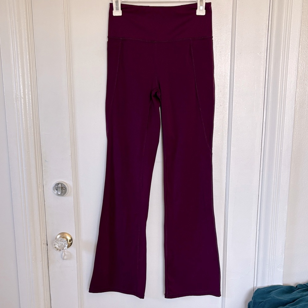 Purple Boot-Cut Leggings